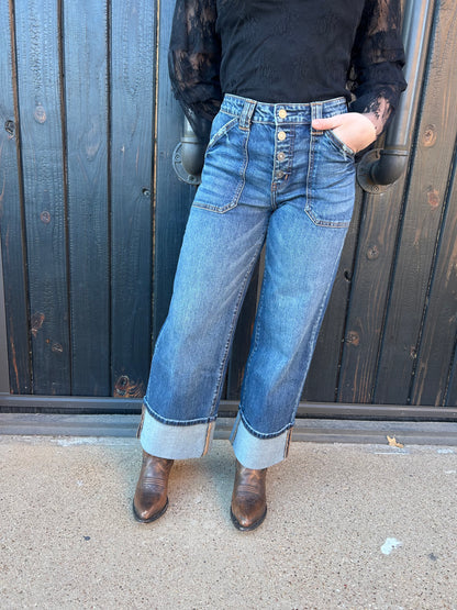 Ankle Wide Leg Jeans