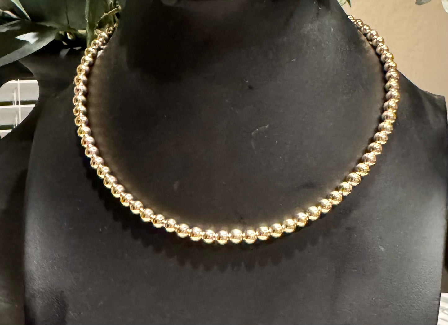 Choker - 14" 5mm Gold-Filled Beads