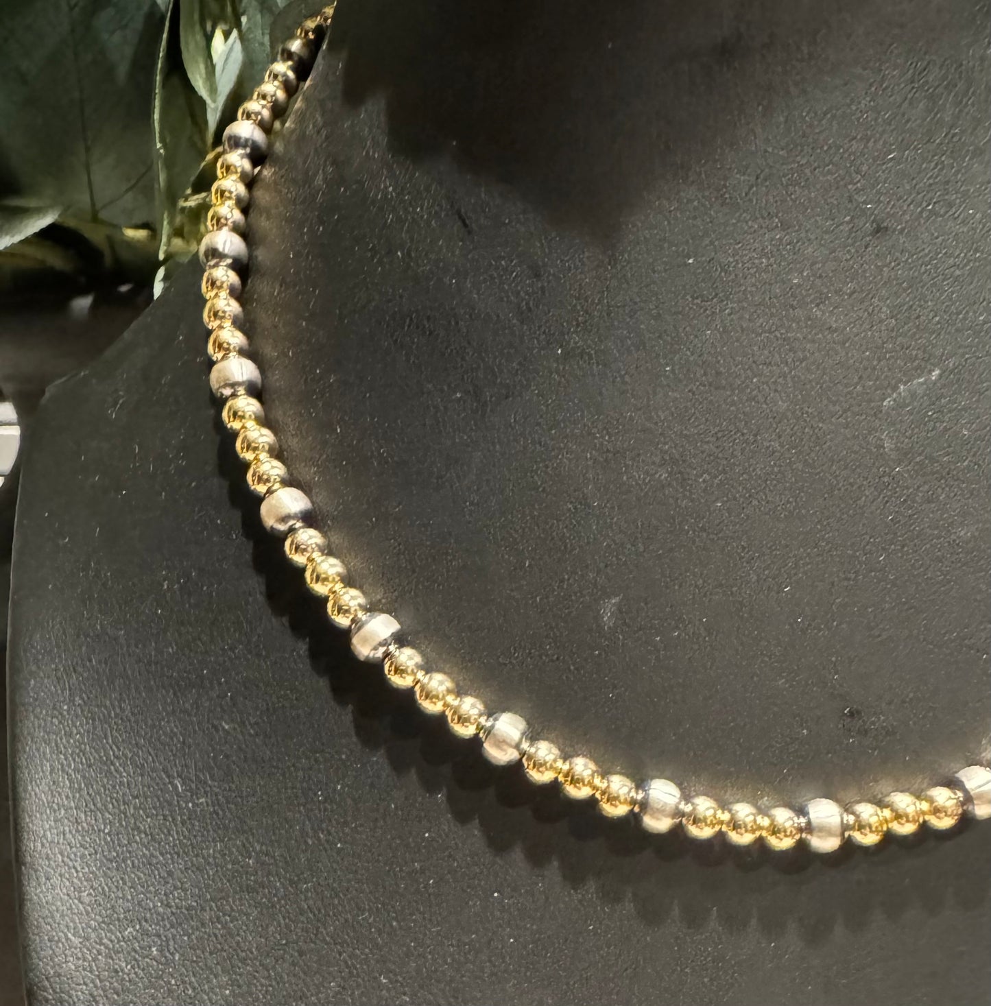 Choker - 4mm Gold-Filled Beads/ 5mm Sterling Silver Pearls