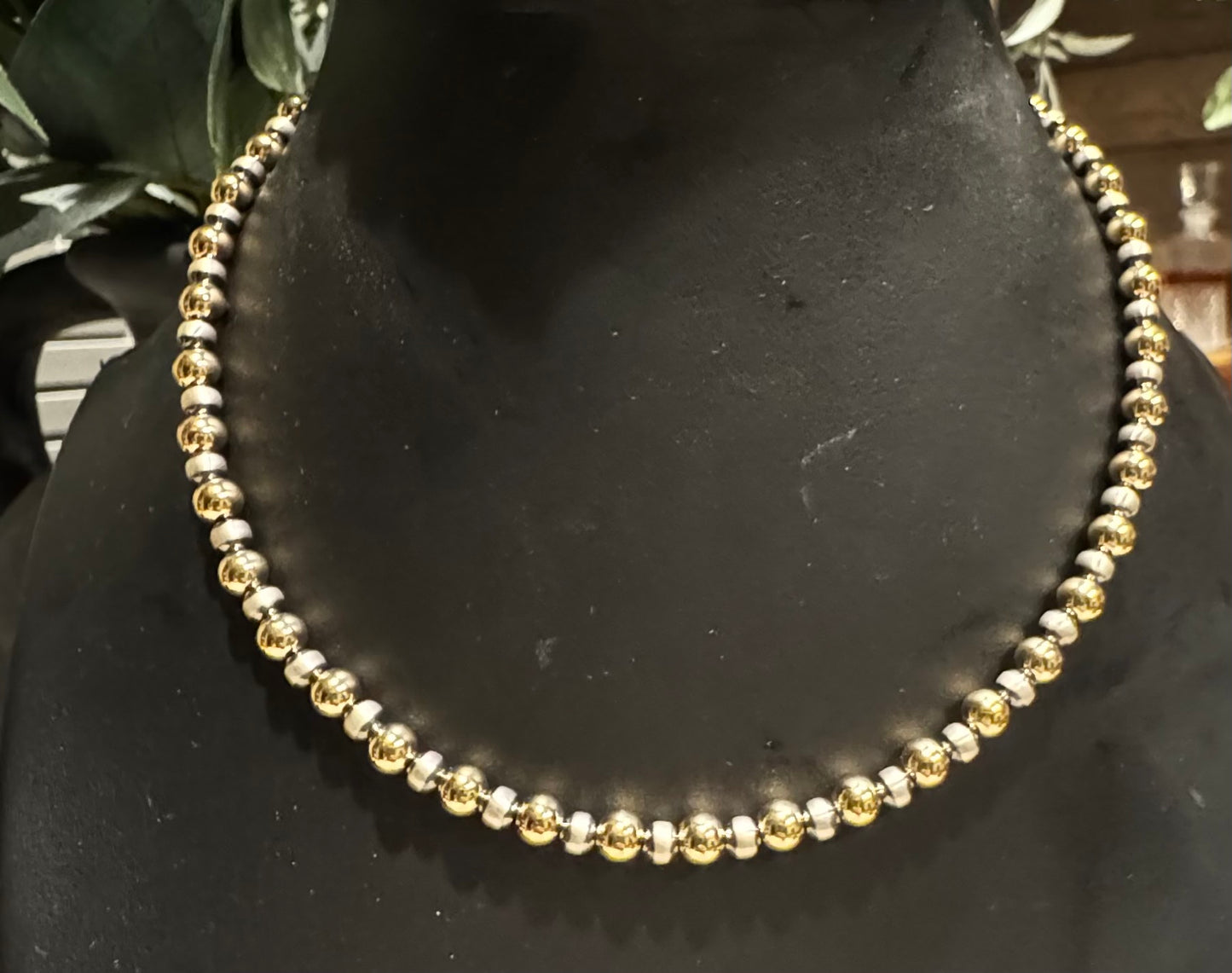 Choker - 5mm Gold Filled Beads/ 4mm Sterling Silver Pearls
