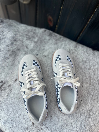 Black & White Checkered Shoes