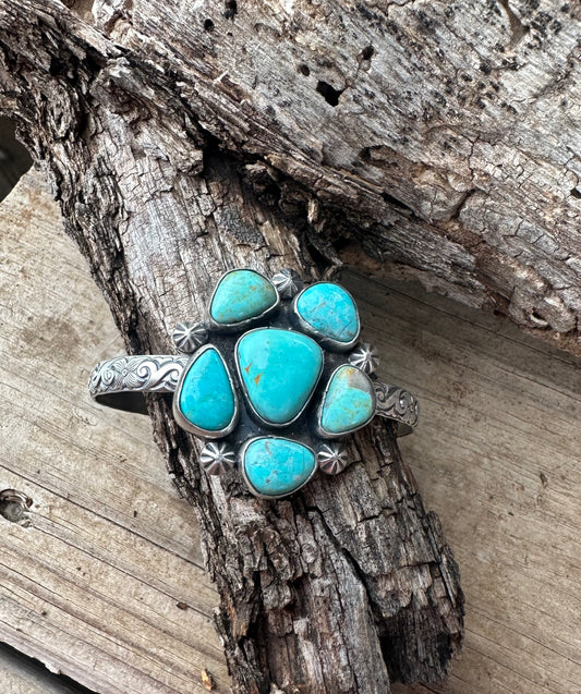 Turquoise Cluster Bracelet