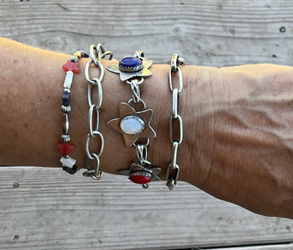 All American Funky Star Link Bracelet