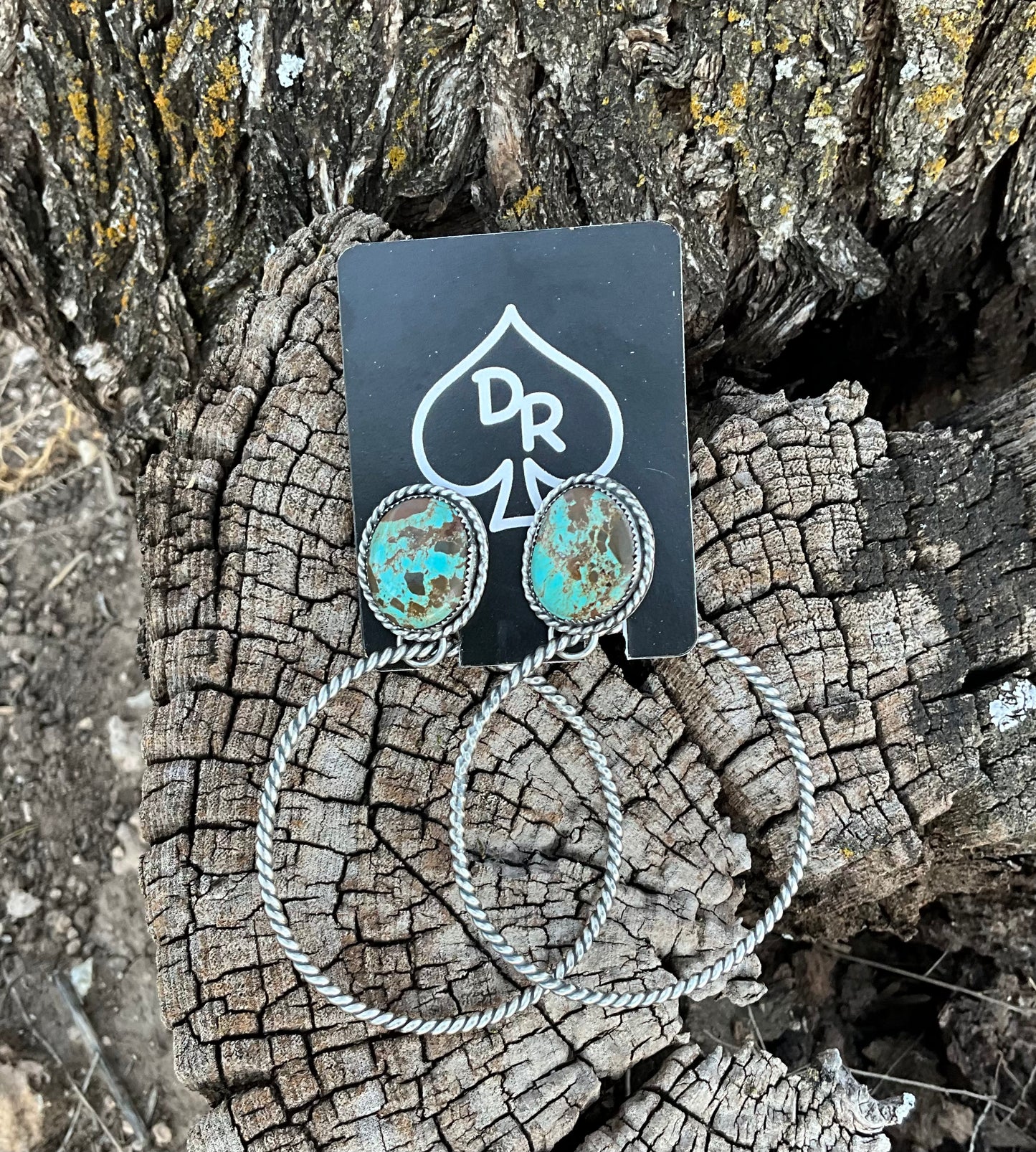 #8 Turquoise Hoop Earrings