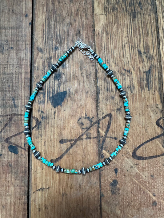 Choker - Sterling Silver & Turquoise