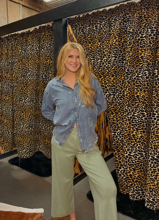 Horseshoe Denim Button Down