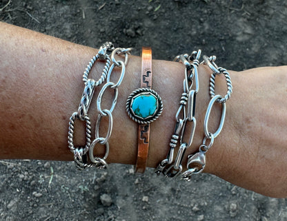 Turquoise/Copper Stacker Cuff