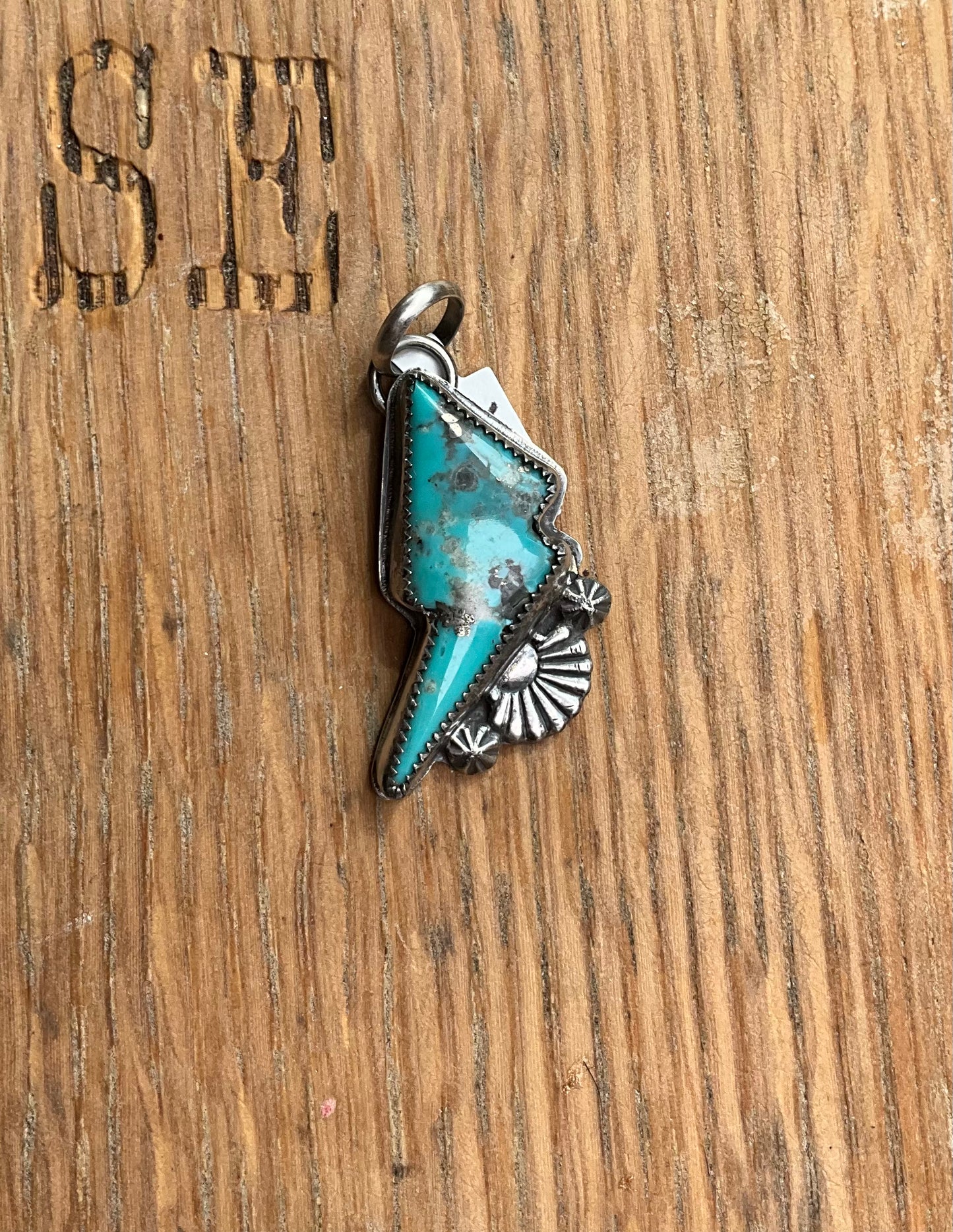 Turquoise Lightning Bolt Pendant