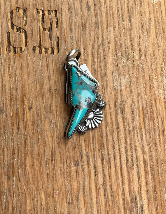 Turquoise Lightning Bolt Pendant