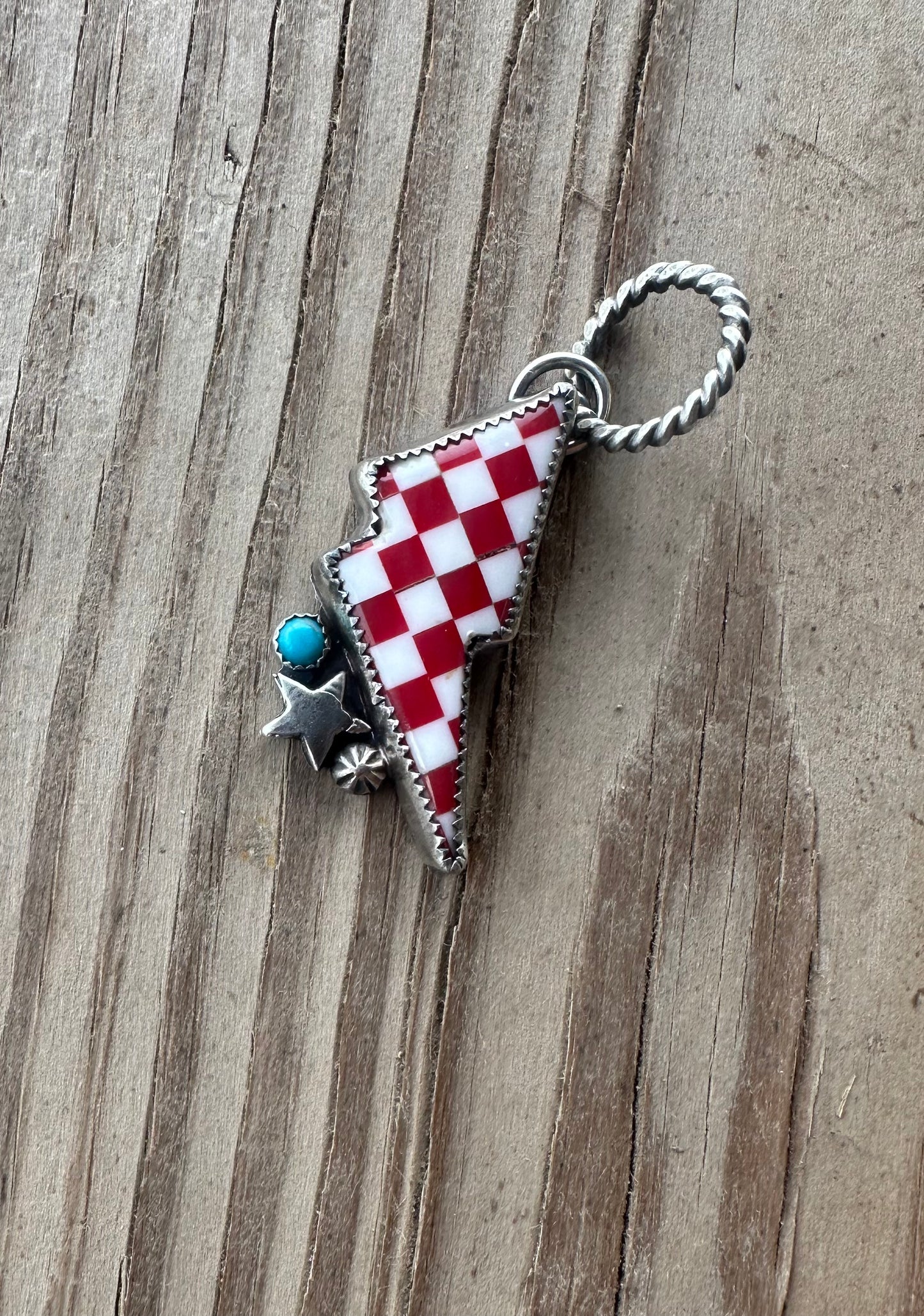 Checkered Bolt Pendant