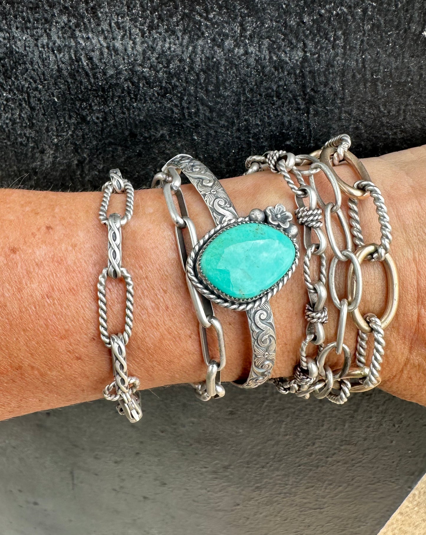 Turquoise Stacker Cuff Bracelet