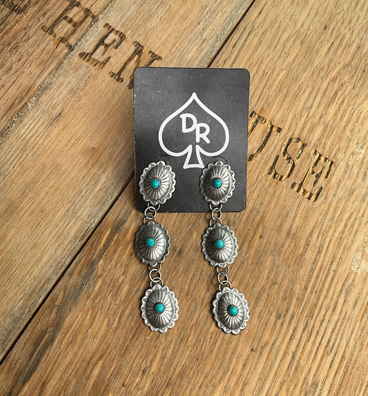 Triple Concho Earrings