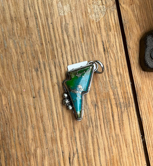 Turquoise Lightning Bolt Pendant