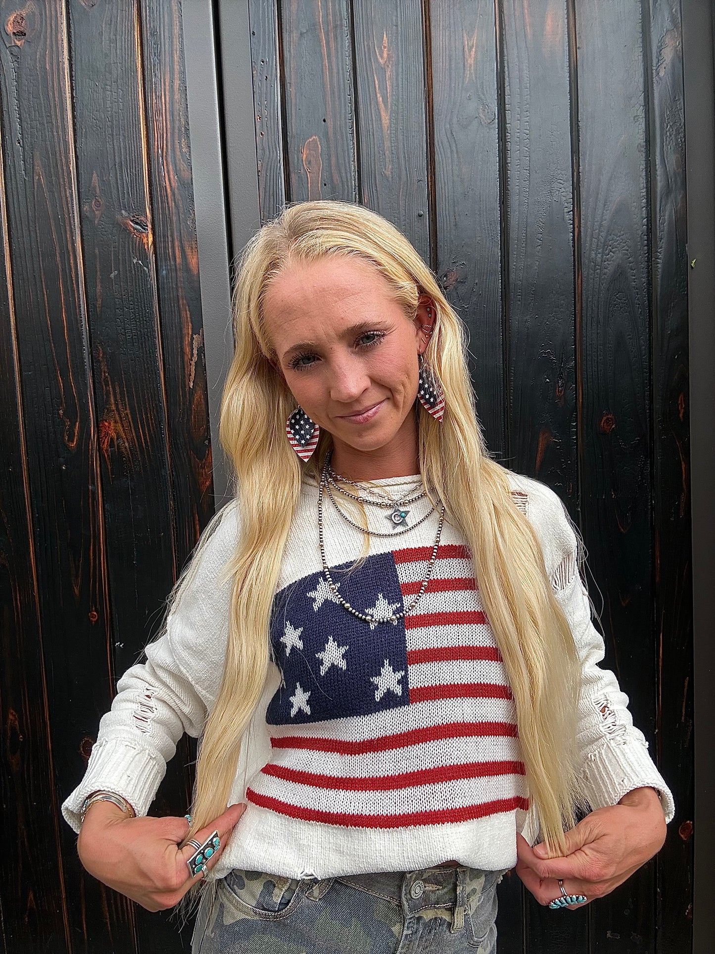 USA Leather Earrings