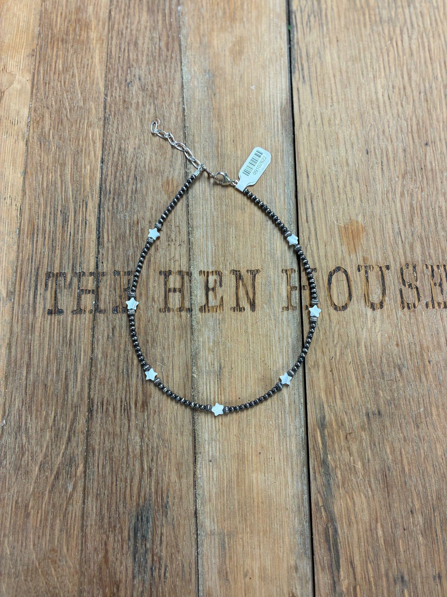 Necklace - Star Choker - White Pearl