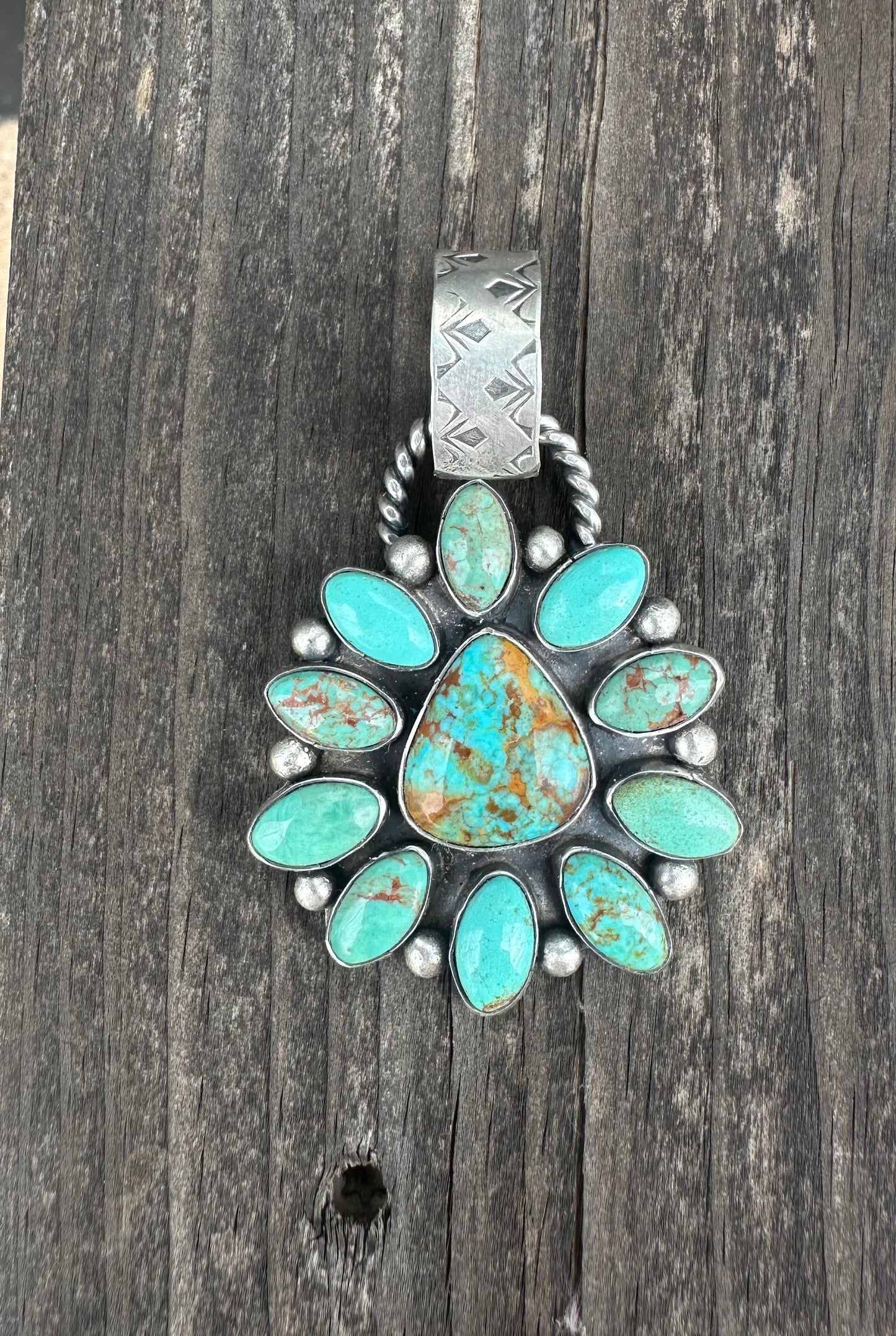 Sonoran Turquoise Cluster Pendant