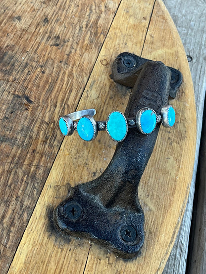 5 Stone Turquoise Cuff