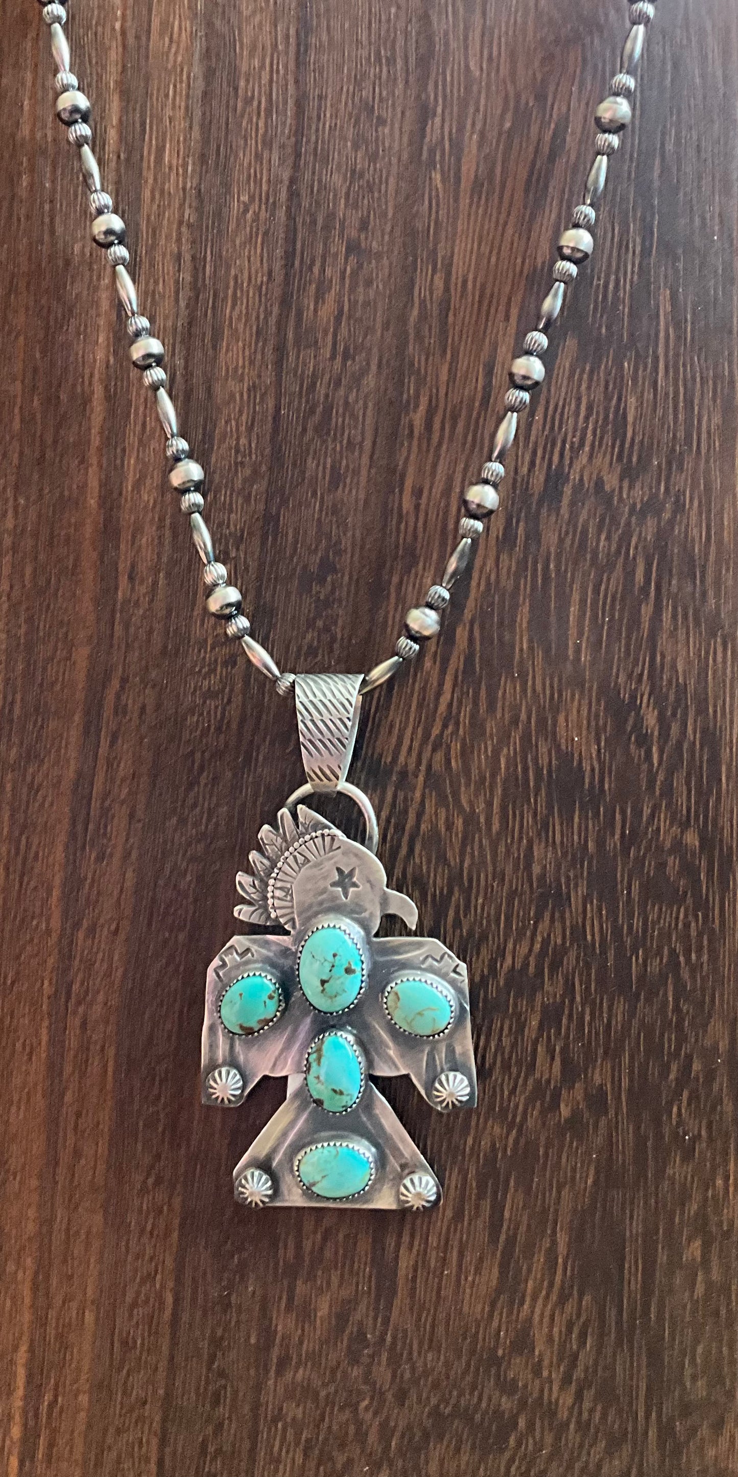 Turquoise Thunderbird Pendant
