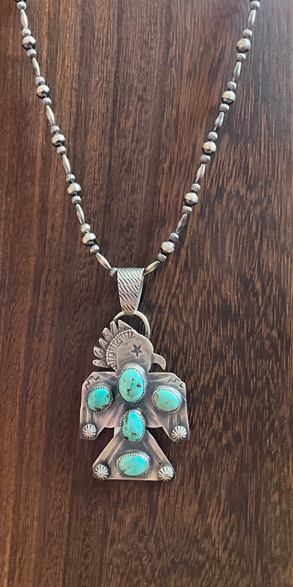Turquoise Thunderbird Pendant