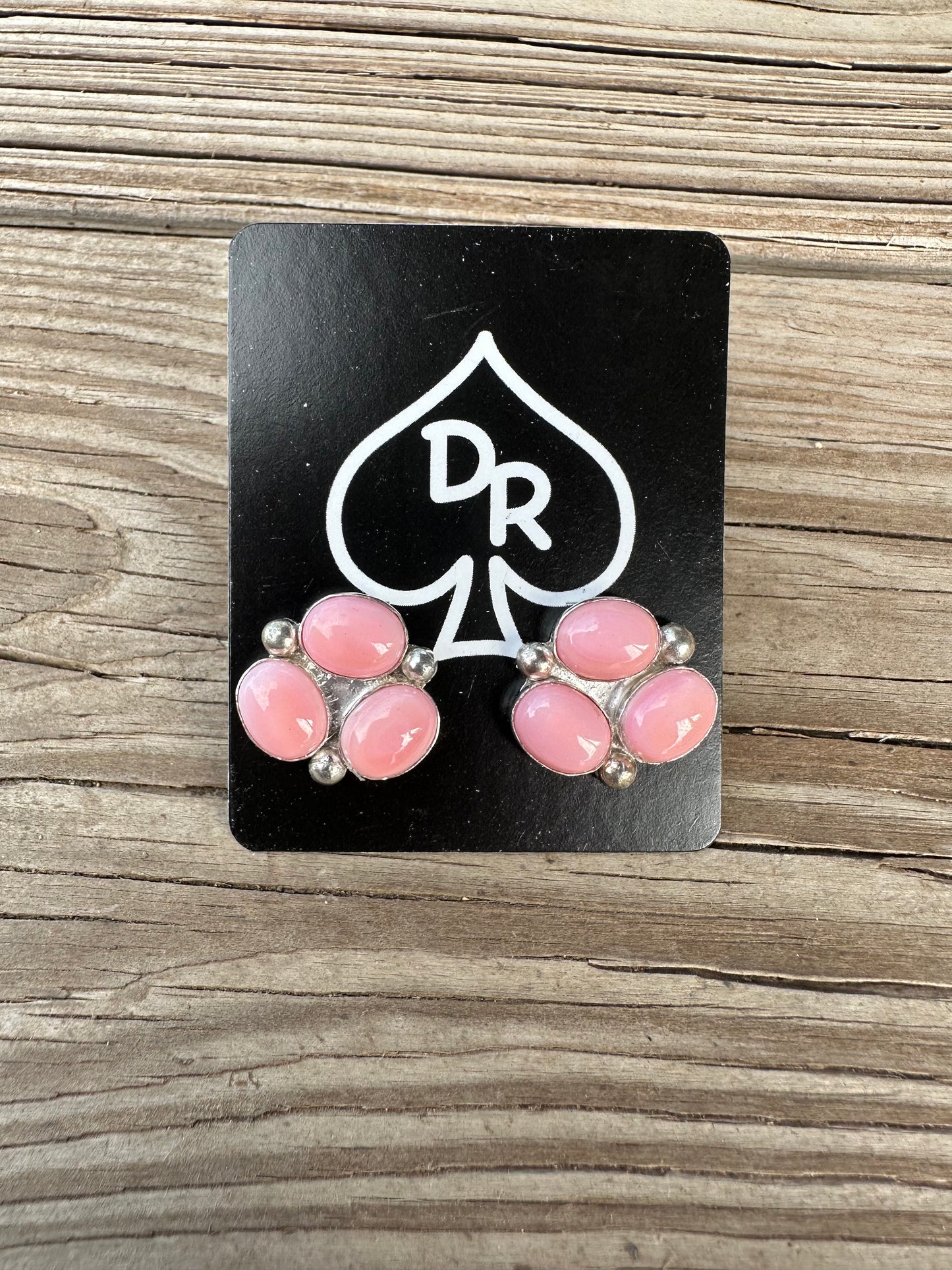 Pink Conch Stud Earrings