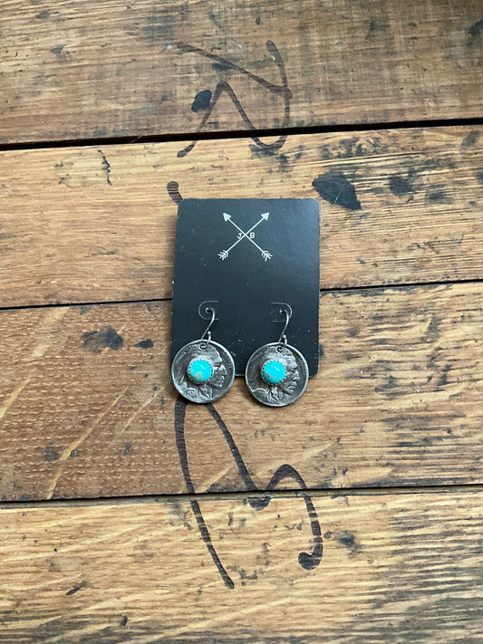 Buffalo Nickel/Indian Head Earrings