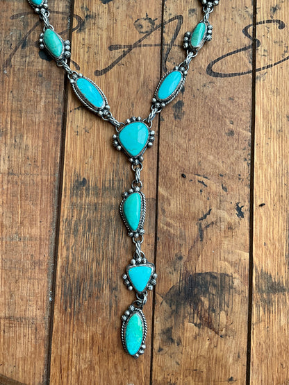 Turquoise Lariat Necklace