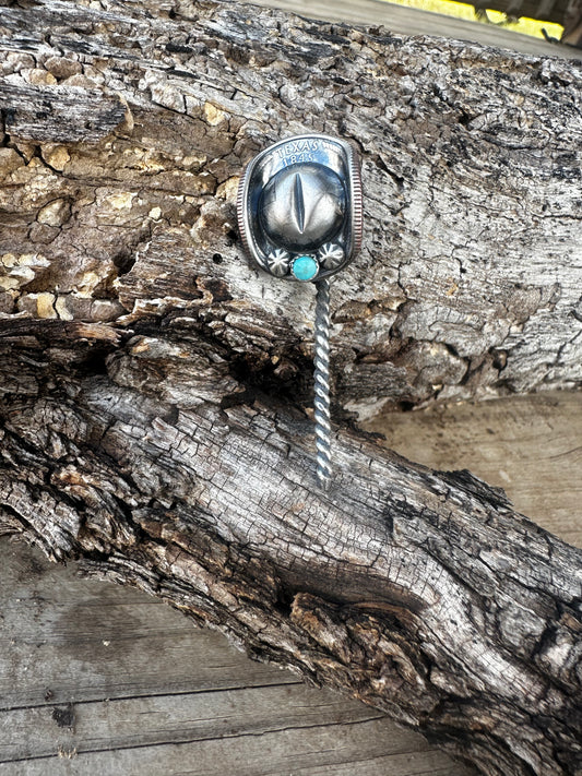 Texas Quarter Cowboy Hat Hair Pin