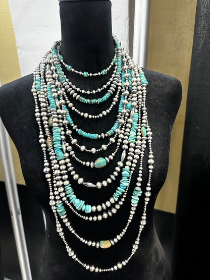 24” Sterling Silver Pearl Necklace