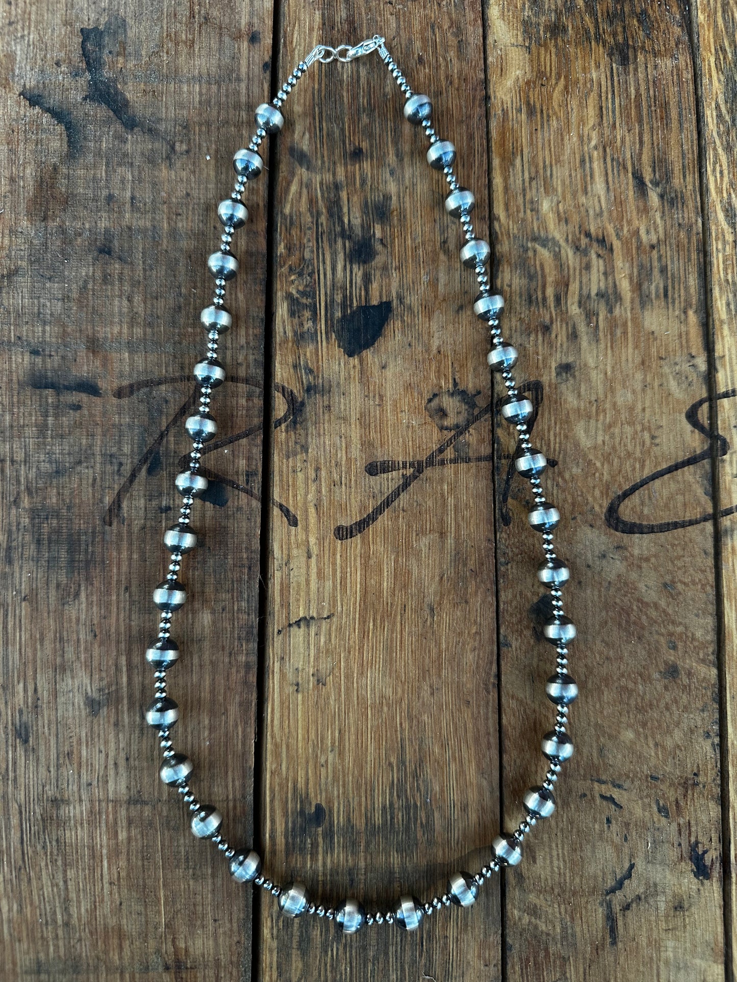 24” Sterling Silver Pearl Necklace