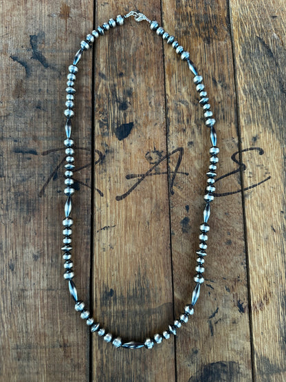 28” Sterling Silver Pearl Necklace
