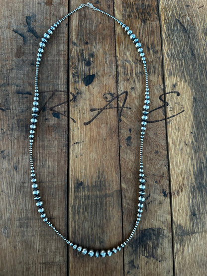 32” Sterling Silver Pearl Necklace