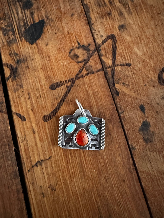Multi Stone Turquoise Pendant (pendant only)