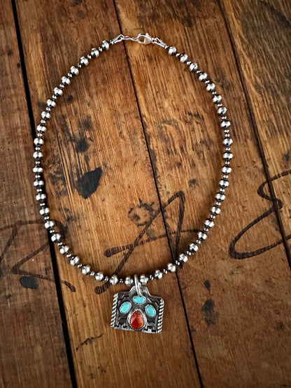 Multi Stone Turquoise Pendant (pendant only)