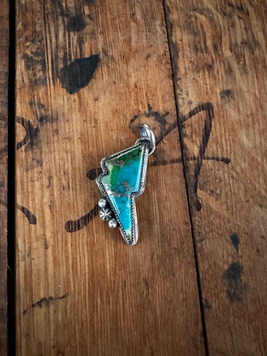 Turquoise Lightning Bolt Pendant (pendant only)