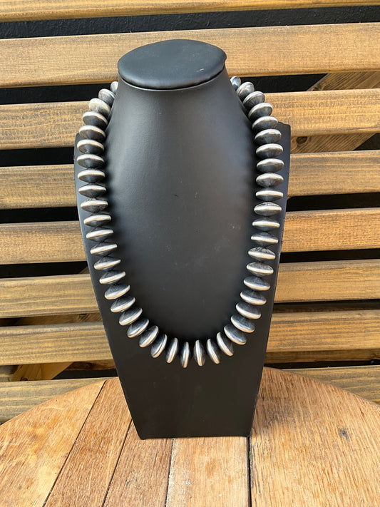 Sterling Silver 19mm Rondelle Necklace