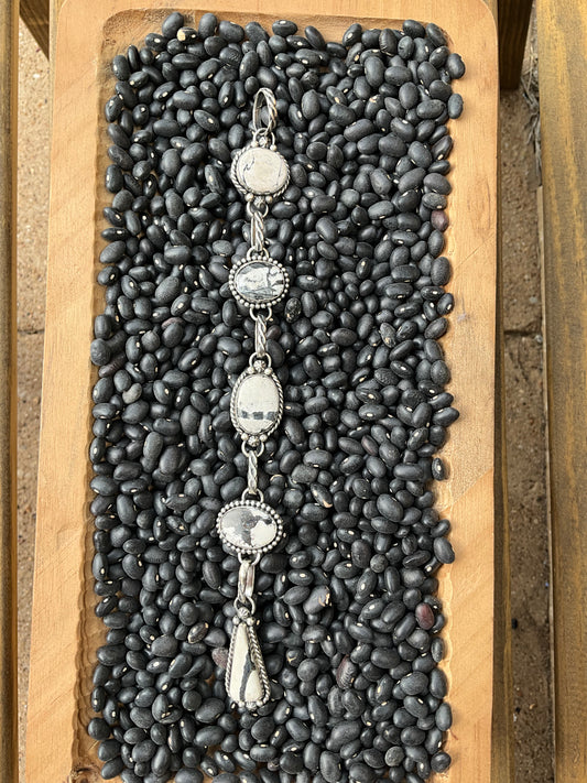 5 Stone White Buffalo Pendant