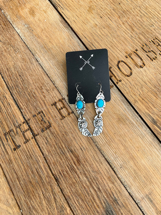 Sterling Silver Feather Earrings