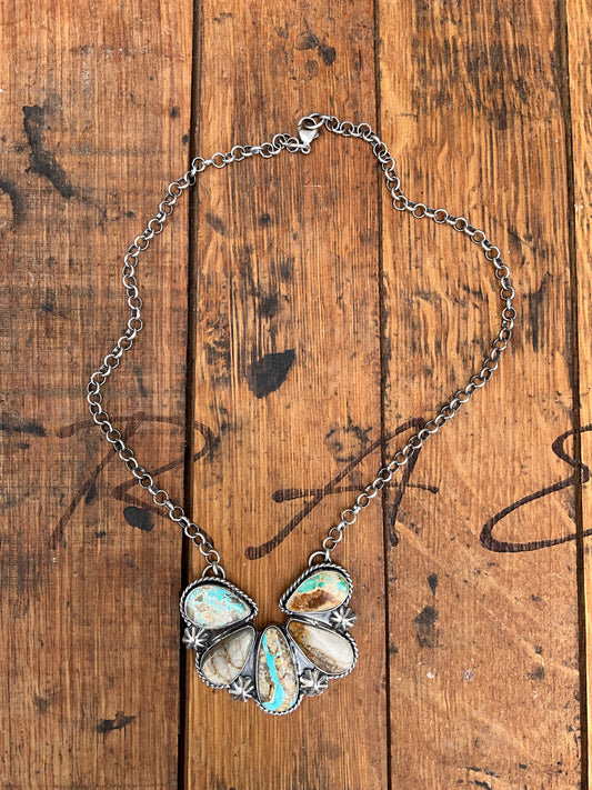 Royston Ribbon Cluster Necklace