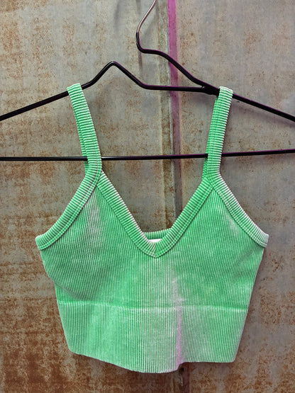 Green Cropped Tank