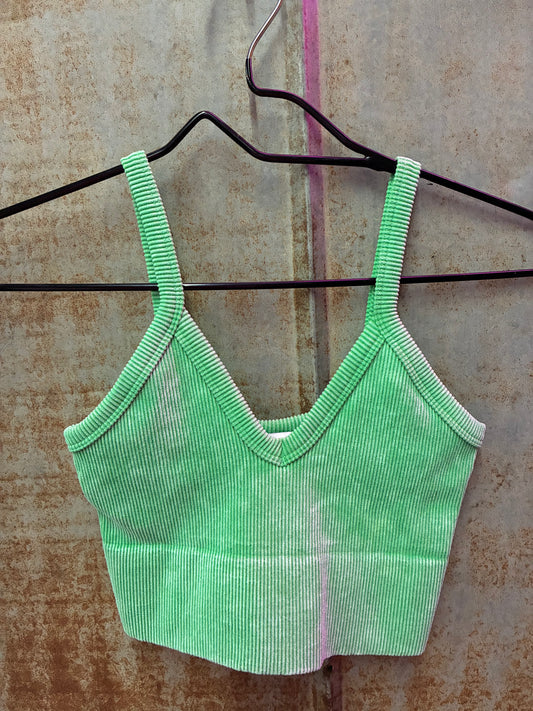 Green Cropped Tank