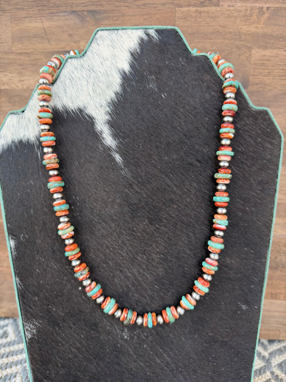 Necklace - 20” - 6mm - Spiny Oyster - Turquoise