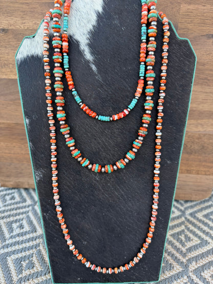 Necklace - 20” - 6mm - Spiny Oyster - Turquoise
