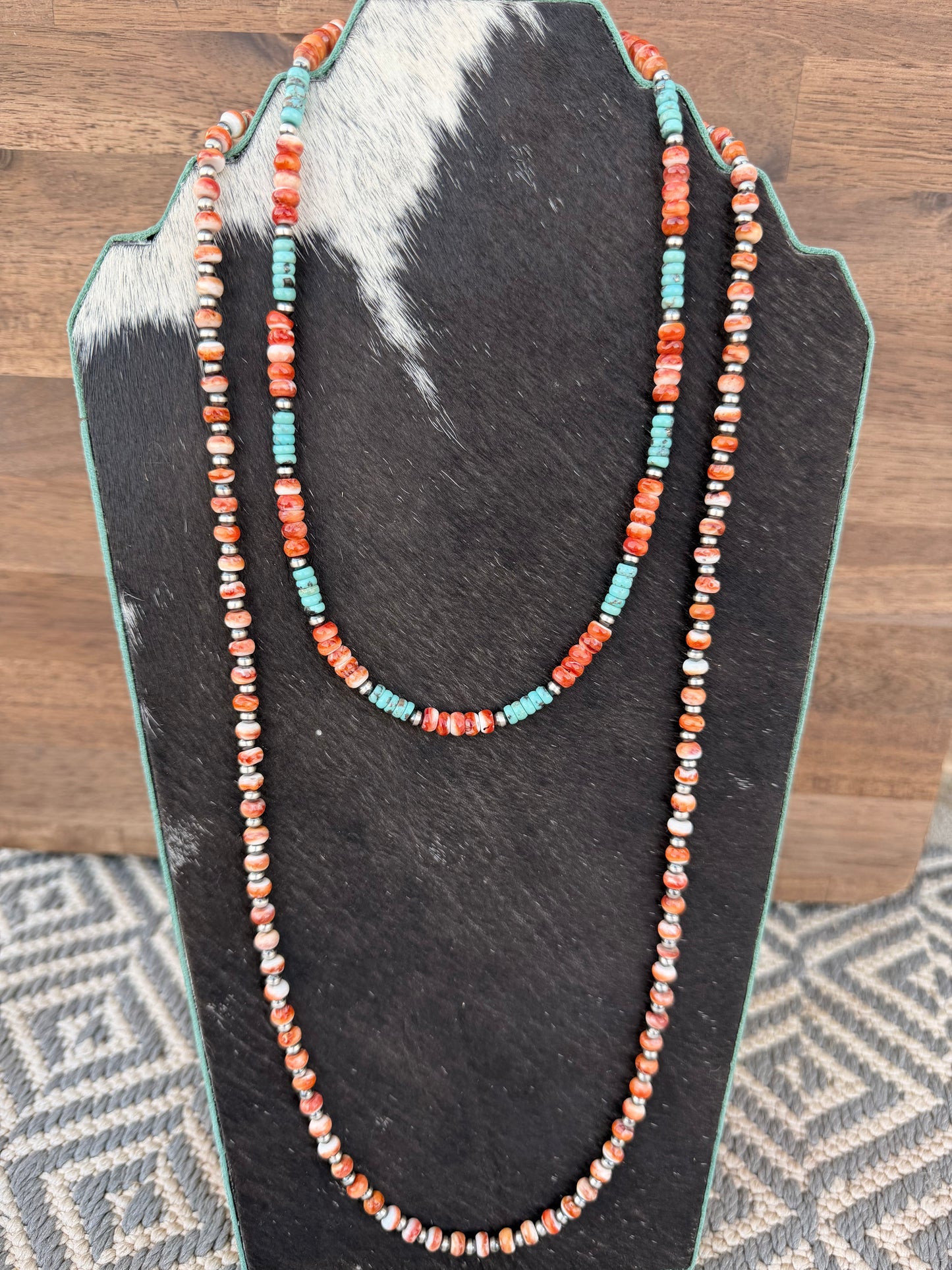 Necklace - 18” - 4mm - Spiny Oyster - Turquoise