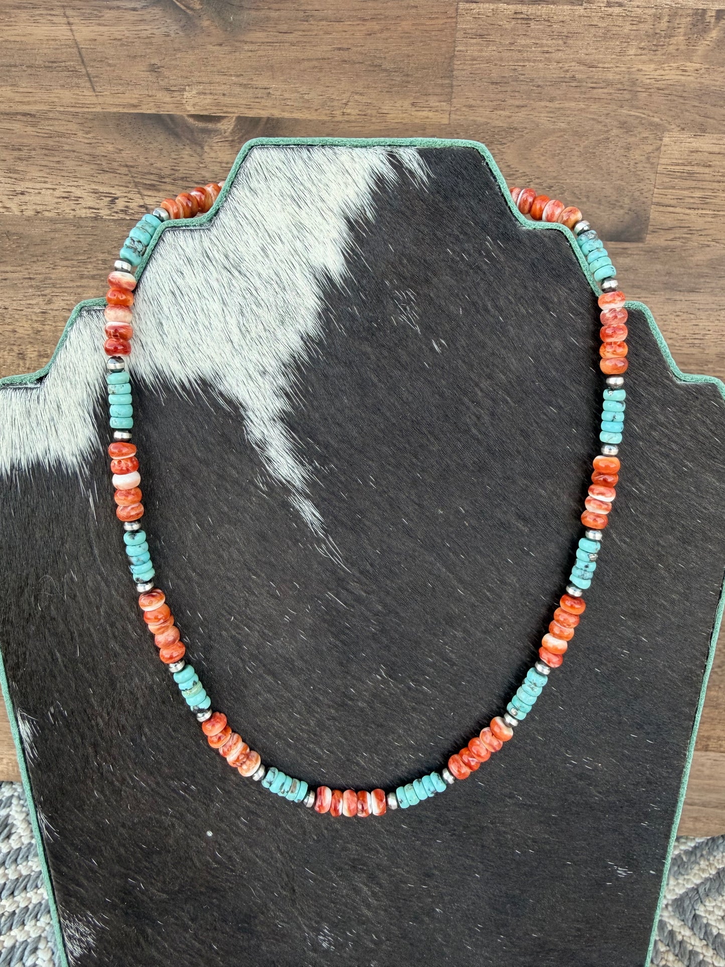 Necklace - 18” - 4mm - Spiny Oyster - Turquoise