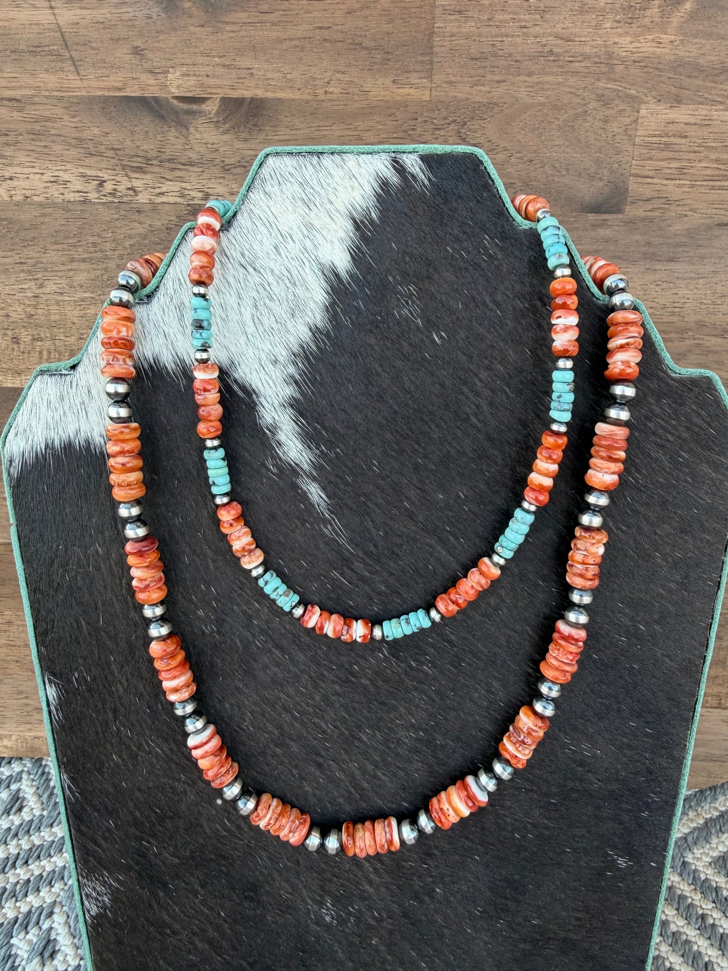 Necklace - 18” - 4mm - Spiny Oyster - Turquoise