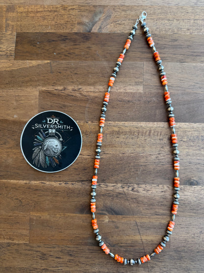 Necklace - 26” - 3/7mm - 7.5mm Rondell + Torpedo & Spiny Oyster