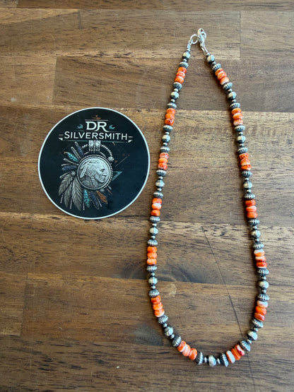 Necklace - 18” - 3/5mm - 7.5mm Rondell + Spiny Oyster