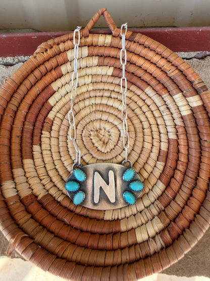 3 Stone Initial Necklaces