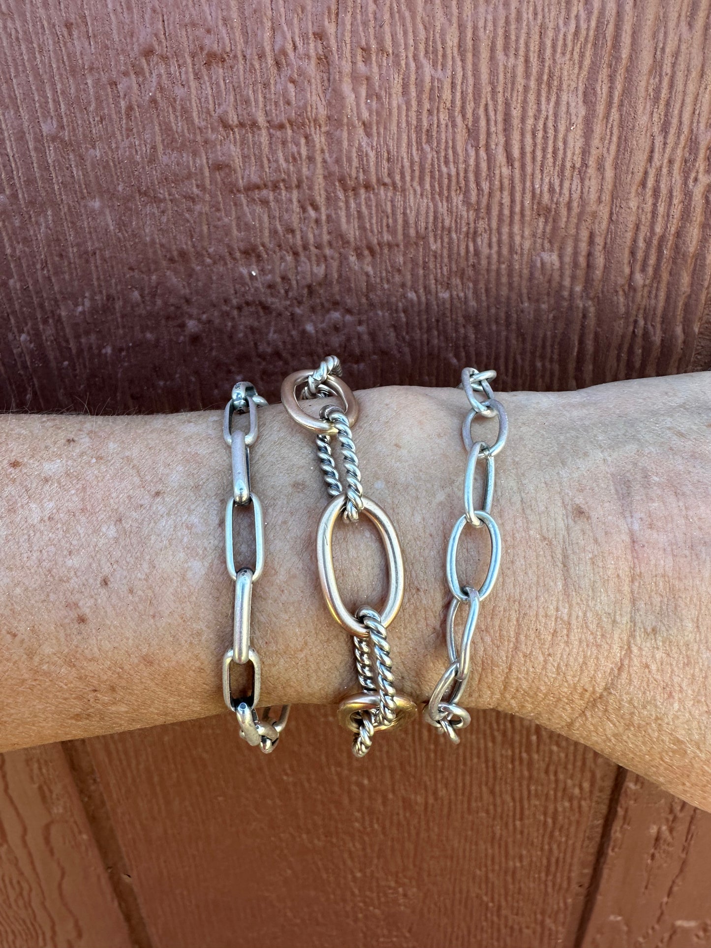 Mixed Metals Chain Link Bracelet