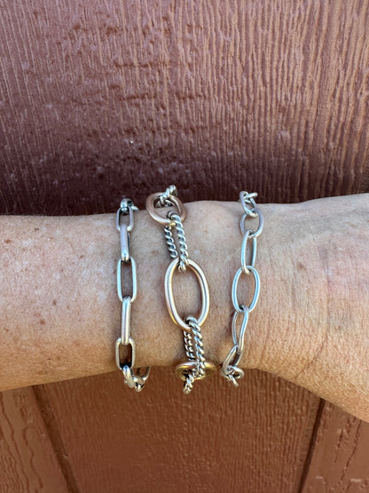 Mixed Metals Chain Link Bracelet